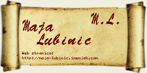 Maja Lubinić vizit kartica
